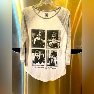 Vintage Breakfast at Tiffany’s Burnout Shirt-Audrey Hepburn Hard To Find Shirt